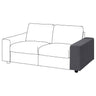 VIMLE armrest, wide/Gunnared medium grey, 22x48x93 cm