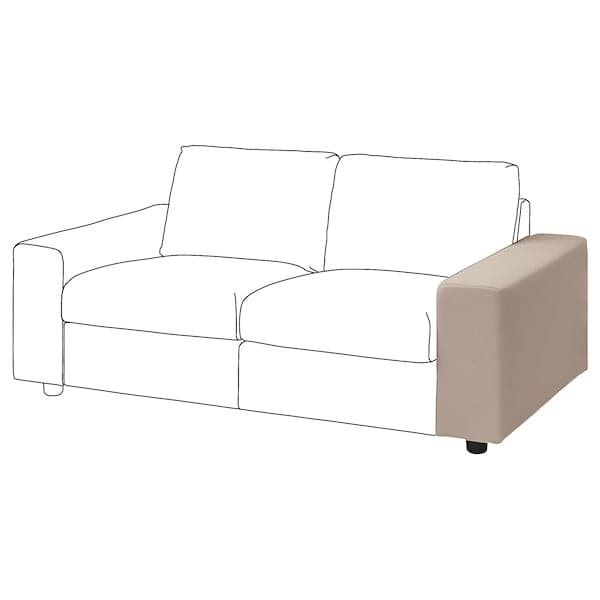 VIMLE Armrest - with wide armrests/Hallarp beige , - best price from Maltashopper.com 99409132