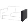 VIMLE armrest, Djuparp dark grey, 15 cm