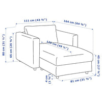 VIMLE Chaise-longue - Grann/Bomstad nero , - Premium Sofas from Ikea - Just €1039.99! Shop now at Maltashopper.com