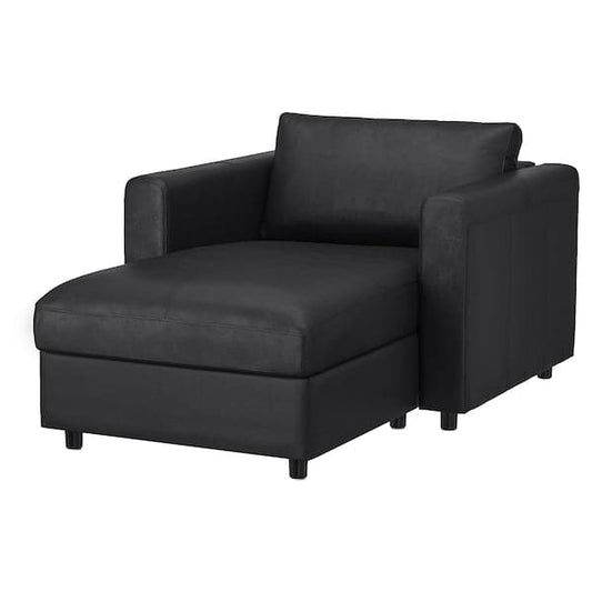 VIMLE Chaise-longue - Grann/Bomstad nero , - best price from Maltashopper.com 49306792