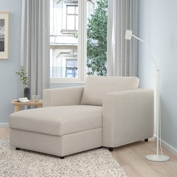 VIMLE Chaise Longue - Gunnared beige , - best price from Maltashopper.com 69399894