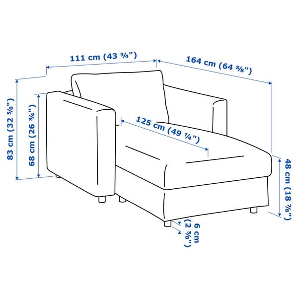VIMLE - Chaise-longue , - Premium Sofas from Ikea - Just €675.99! Shop now at Maltashopper.com