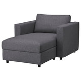 VIMLE chaise longue, Gunnared medium grey, 111 cm