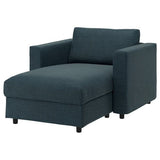 VIMLE chaise longue, Hillared dark blue, 111 cm