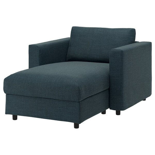 Ikea VIMLE - Chaise-longue, Hillared dark blue ,