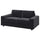 VIMLE 2-seat sofa, with wide armrests/Djuparp dark grey, 141x54x98 cm