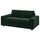 VIMLE 2-seat sofa, with wide armrests/Djuparp dark green, 141x54x98 cm