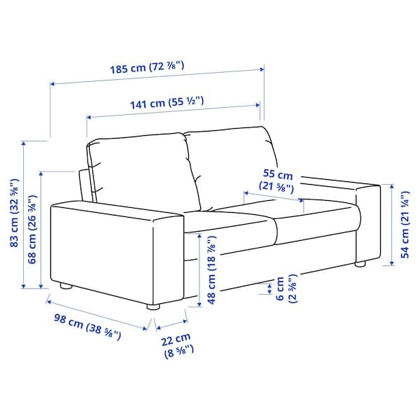 VIMLE - 2-seater sofa , - best price from Maltashopper.com 69400543
