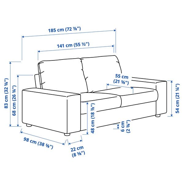 VIMLE - 2-seater sofa , - best price from Maltashopper.com 89400561