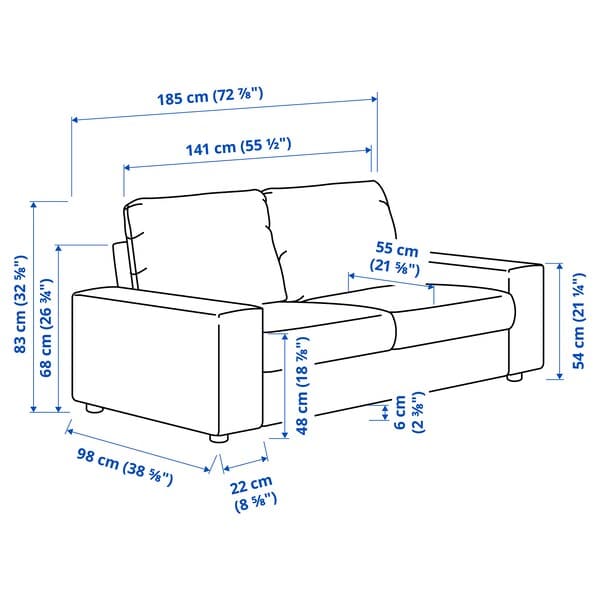Ikea VIMLE - 2-seater sofa ,