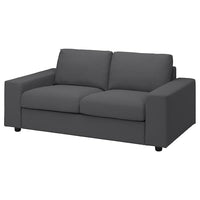 VIMLE 2-seat sofa, with wide armrests/Hallarp grey, 185 cm