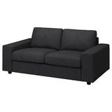 VIMLE 2-seat sofa, with wide armrests/Hillared anthracite, 185 cm