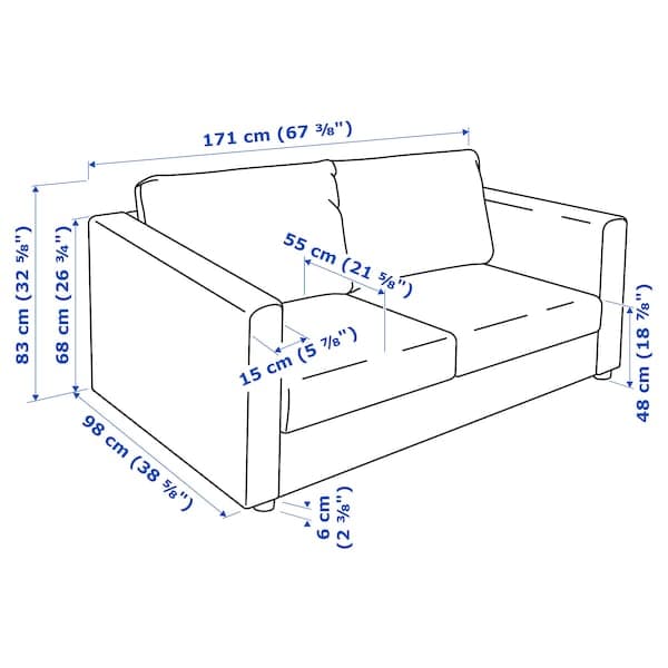 VIMLE - 2-seater sofa , - best price from Maltashopper.com 99434283
