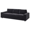 VIMLE 3-seat sofa, with wide armrests/Djuparp dark grey, 255 cm