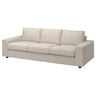 VIMLE 3-seat sofa, with wide armrests/Gunnared beige, 255 cm