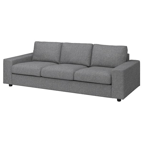 VIMLE - 3-seater sofa with wide armrests/Lejde grey/black ,