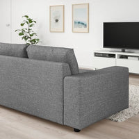 VIMLE - 3-seater sofa with wide armrests/Lejde grey/black , - best price from Maltashopper.com 39432809