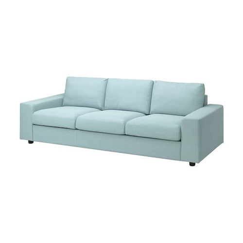 VIMLE 3 seater sofa - with wide armrests/Saxemara light blue ,