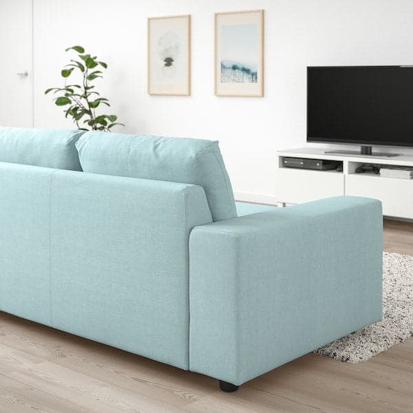 Ikea VIMLE 3 seater sofa - with wide armrests/Saxemara light blue ,