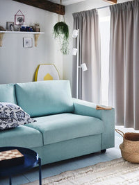 VIMLE 3 seater sofa - with wide armrests/Saxemara light blue , - best price from Maltashopper.com 79401467