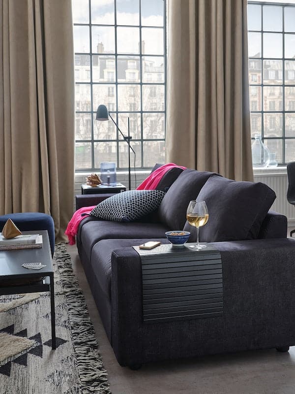 Ikea VIMLE 3 seater sofa - with wide armrests/Saxemara blue-black ,