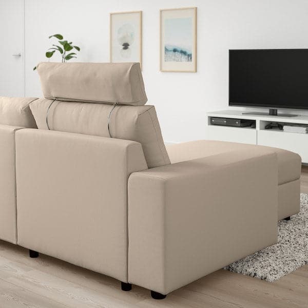 Ikea VIMLE - 3-seater sofa with chaise-longue ,