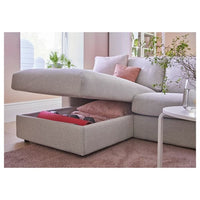 VIMLE 3-seater sofa with chaise-longue - with wide armrests/Beige Gunnared , - best price from Maltashopper.com 29401295