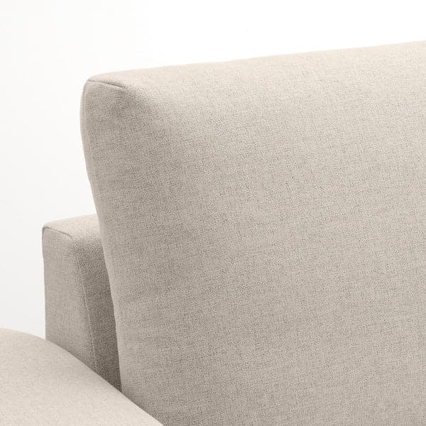 VIMLE funda sofá 3 plazas chaiselongue, Hallarp beige - IKEA