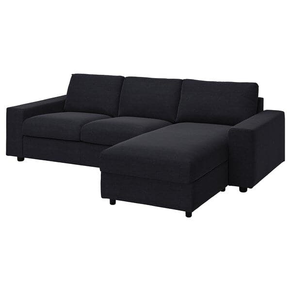 VIMLE - 3-seater sofa with chaise-longue , - best price from Maltashopper.com 69401458