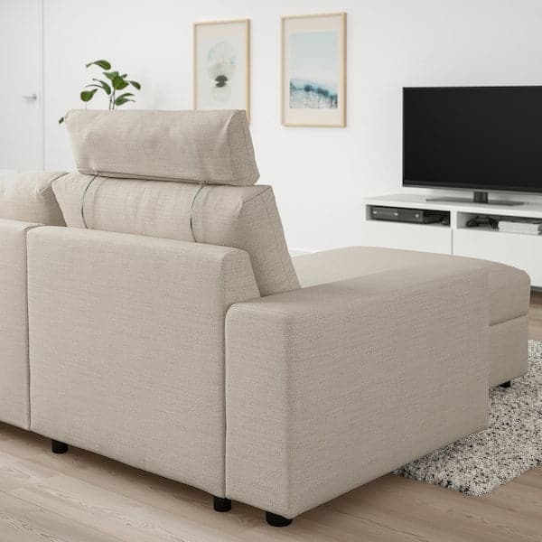 Ikea VIMLE - 3-seater sofa with chaise-longue ,
