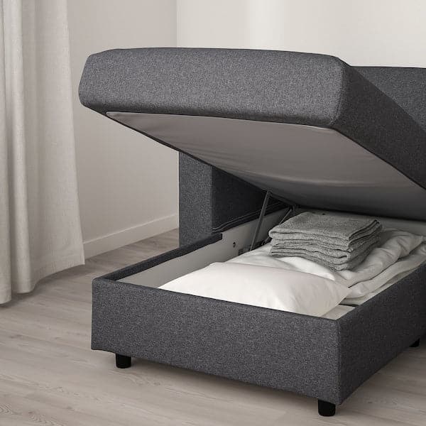 Ikea VIMLE 3-seater sofa with chaise-longue - with headrest/gunnared smoke grey ,