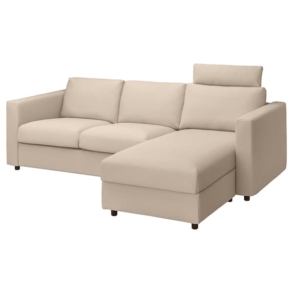 VIMLE - 3-seater sofa with chaise-longue , - best price from Maltashopper.com 49399121