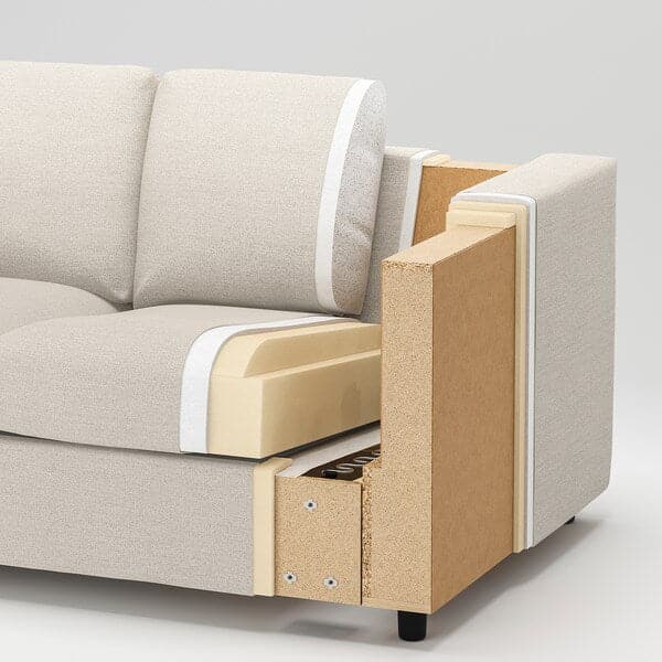 VIMLE - 3-seater sofa with chaise-longue , - best price from Maltashopper.com 89399124