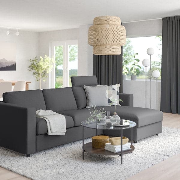 VIMLE - 3-seater sofa with chaise-longue , - best price from Maltashopper.com 89399124