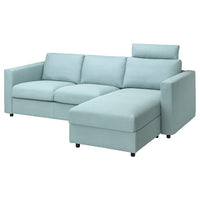 VIMLE - 3-seater sofa with chaise-longue , - best price from Maltashopper.com 99399133