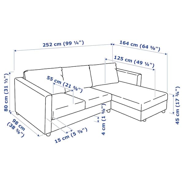 VIMLE 3-seater sofa - with chaise-longue/Grann/Bomstad black , - Premium Sofas from Ikea - Just €1818.99! Shop now at Maltashopper.com