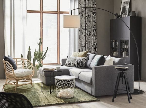 Ikea VIMLE 3 seater sofa - with chaise-longue/gunnared smoke grey ,