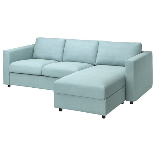 VIMLE 3 seater sofa with chaise-longue - Saxemara blue ,