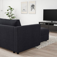 VIMLE 3 seater sofa with chaise-longue - Saxemara blue-black , - best price from Maltashopper.com 09399142