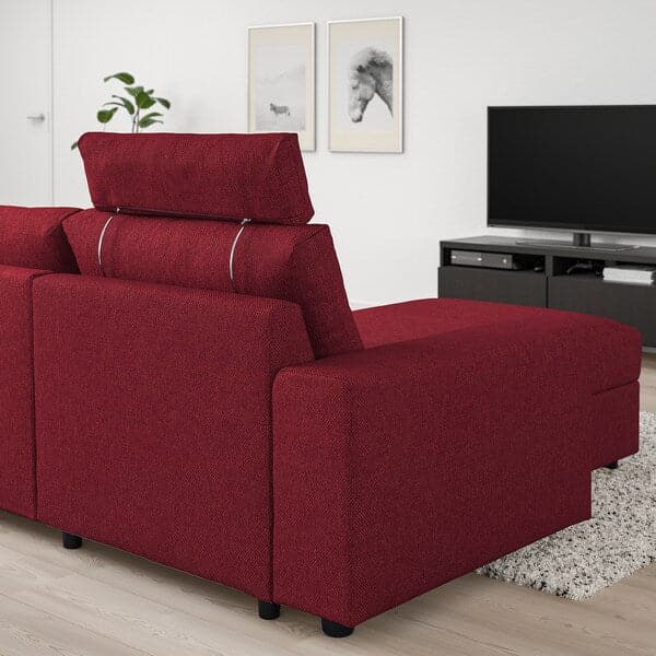 VIMLE - 3-seater sofa with chaise-longue , - best price from Maltashopper.com 99432811
