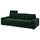 VIMLE 3-seat sofa, with headrest with wide armrests/Djuparp dark green, 211x54x98 cm