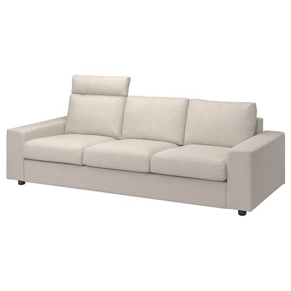 Ikea VIMLE 3 seater sofa - with headrest with wide armrests/Gunnared beige ,