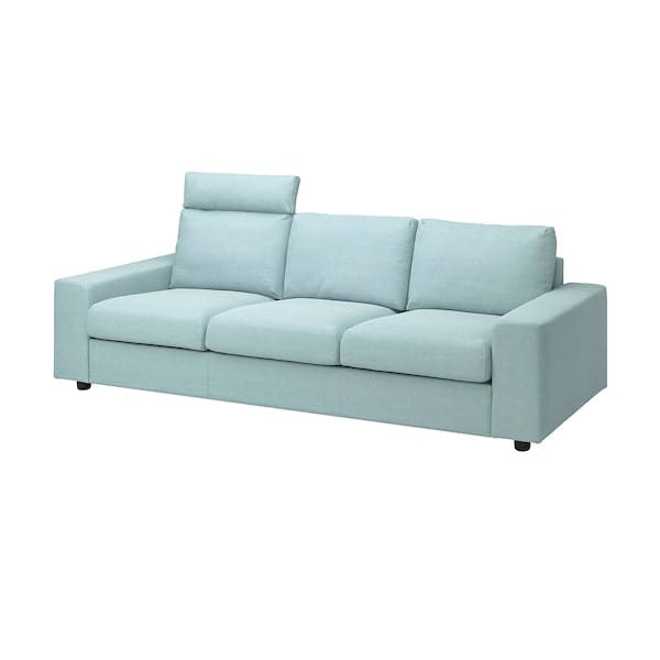 Ikea VIMLE 3 seater sofa - with headrest with wide armrests/Saxemara blue ,