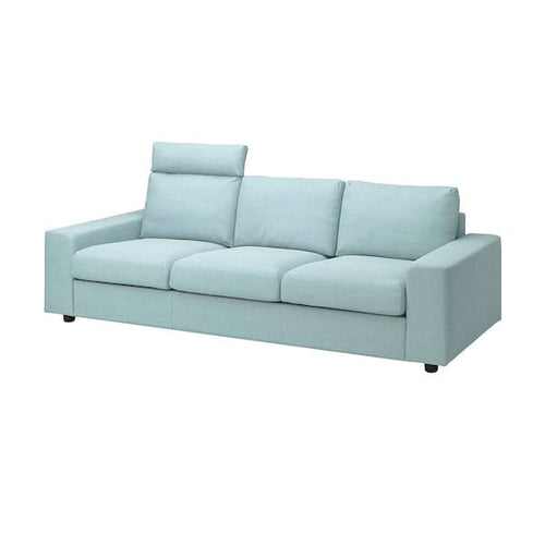 VIMLE 3 seater sofa - with headrest with wide armrests/Saxemara blue ,