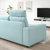 VIMLE 3 seater sofa - with headrest with wide armrests/Saxemara blue , - best price from Maltashopper.com 09401461