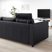 VIMLE 3-seater sofa - with headrest/Grann/Bomstad black , - best price from Maltashopper.com 99306252