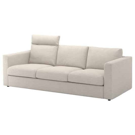 Ikea VIMLE 3 seater sofa - with headrest/Gunnared beige ,