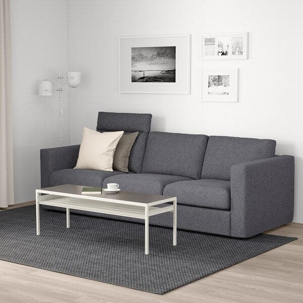 Ikea VIMLE 3-seater sofa - with headrest/Smoke grey Gunnared ,