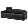 VIMLE 3-seat sofa, with headrest/Hillared anthracite, 241 cm